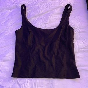 Black thin crop top
